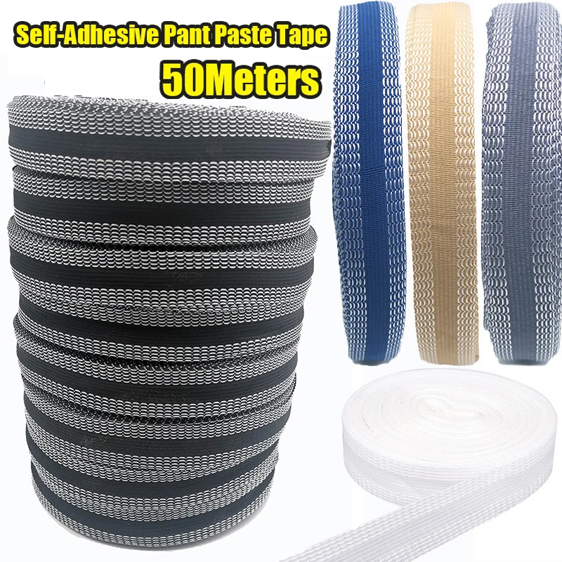 Interfacing Iron On - 50M Self-Adhesive Pant Paste Tape Trousers