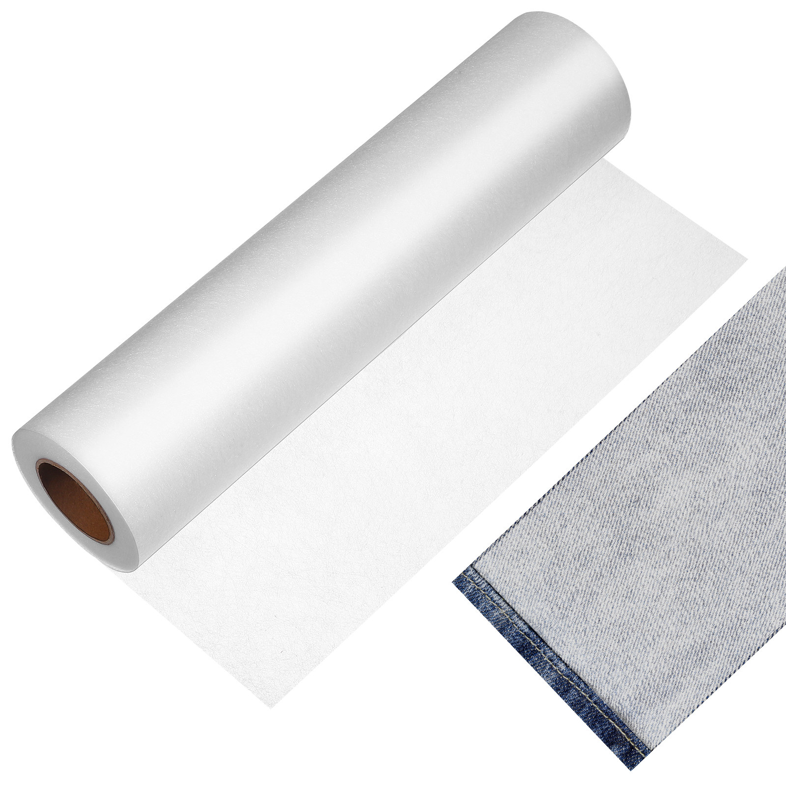 Interfacing Iron On - White Non-Woven Double-Sided Fusible Interfacing Stabilizer