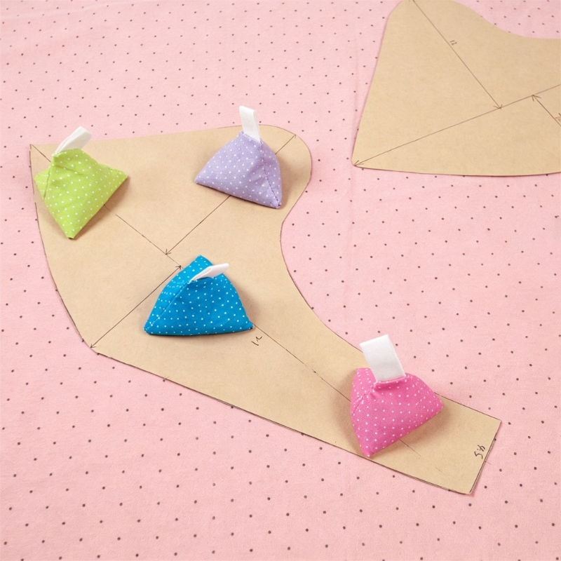 Fabric Weight Set - Set Of 4 Triangular Fabric Weights