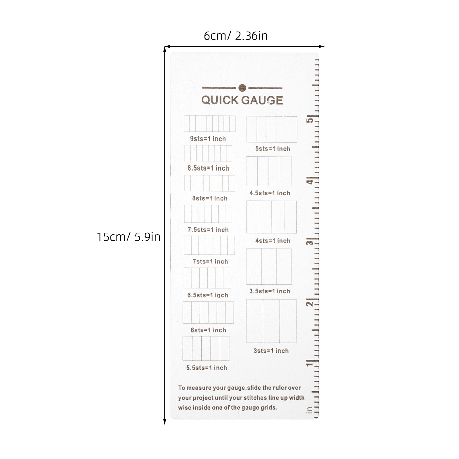 2Pcs Knitting Gauge Ruler Acry - Sewing Knit recension och pris