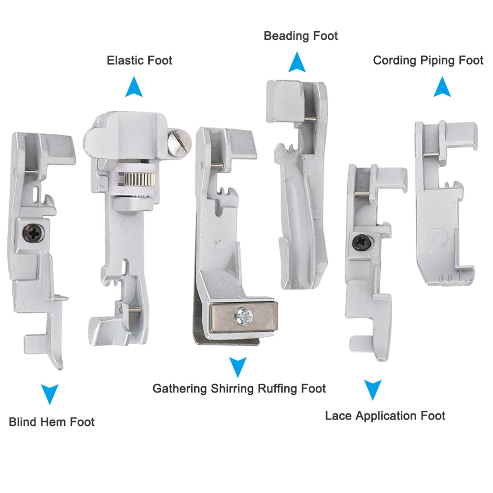 6Pcs Presser Foot Set For SING - Sewing Tt recension och pris