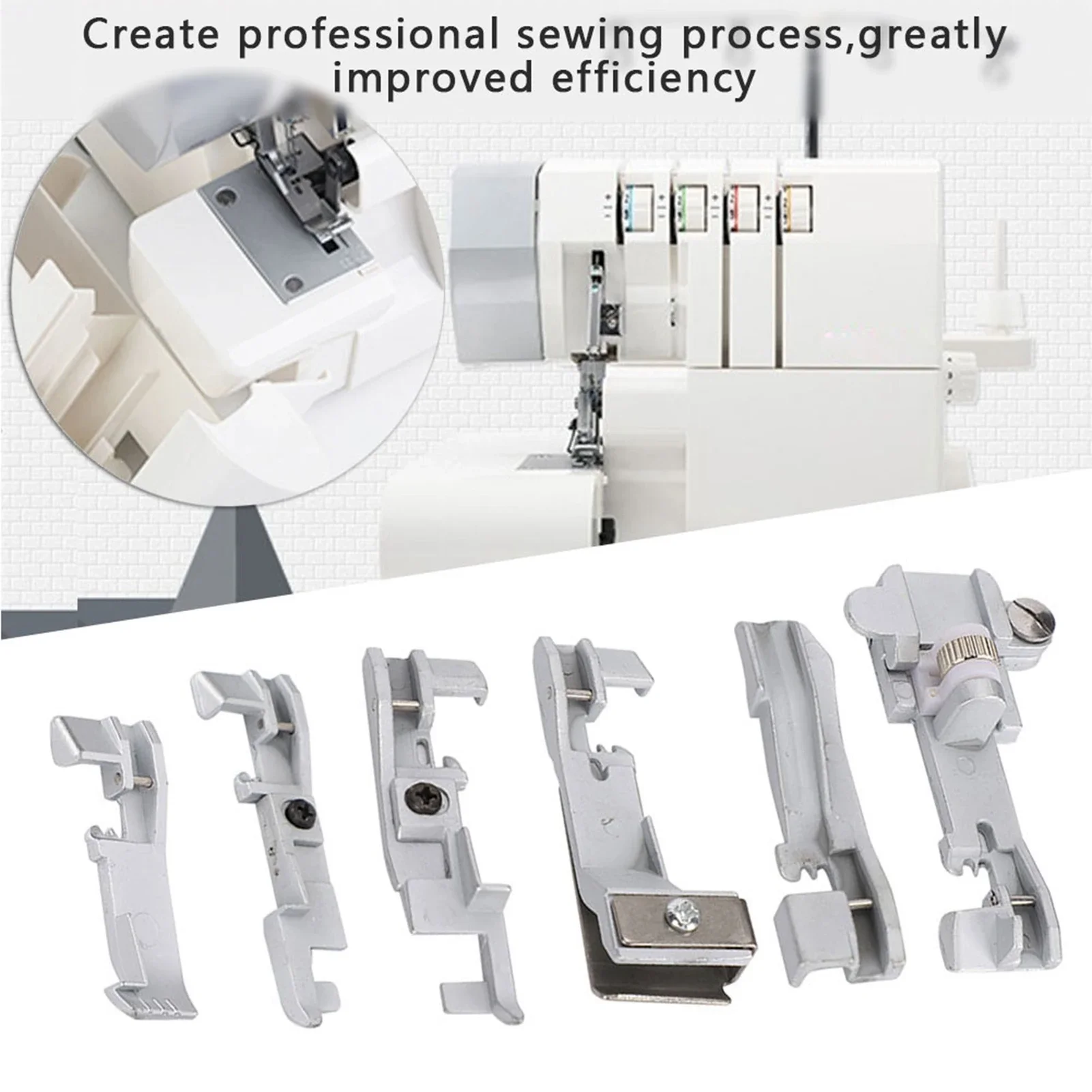 6Pcs Presser Foot Set For SING - Sewing Tt recension och pris