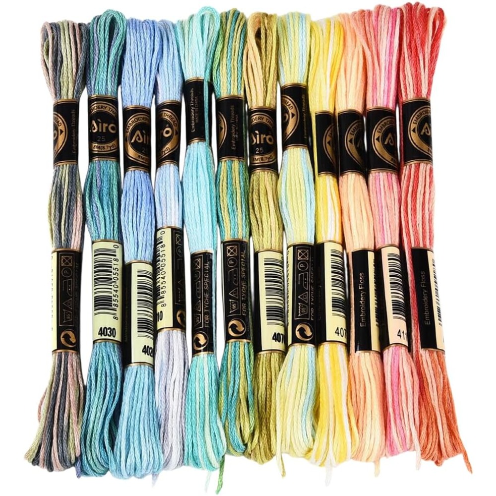 12 Skeins 105 Yards 6 Ply Vari - Embroidery Floss Thread recension och pris