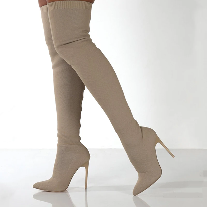 Women Autumn Over The Knee Boo - Sewing Knit recension och pris