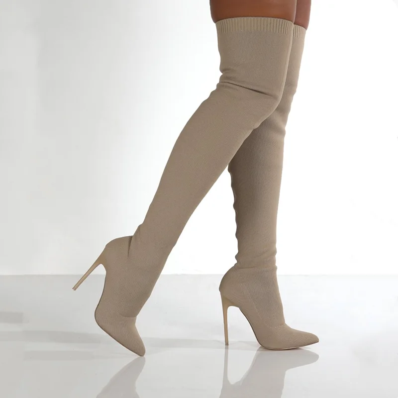 Women Autumn Over The Knee Boo - Sewing Knit recension och pris