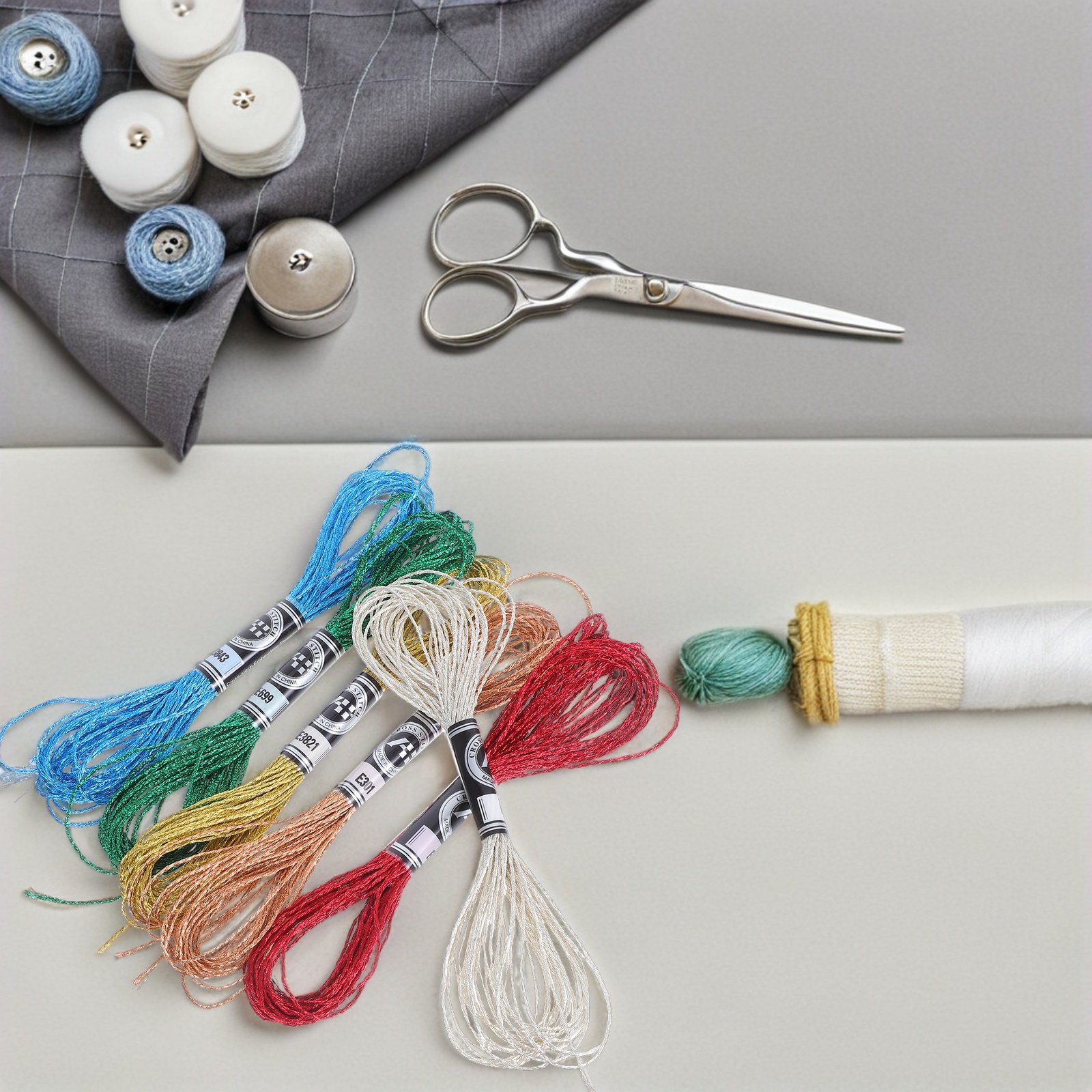 6Pcs Luxurious Metallic Embroi - Embroidery Floss Thread recension och pris