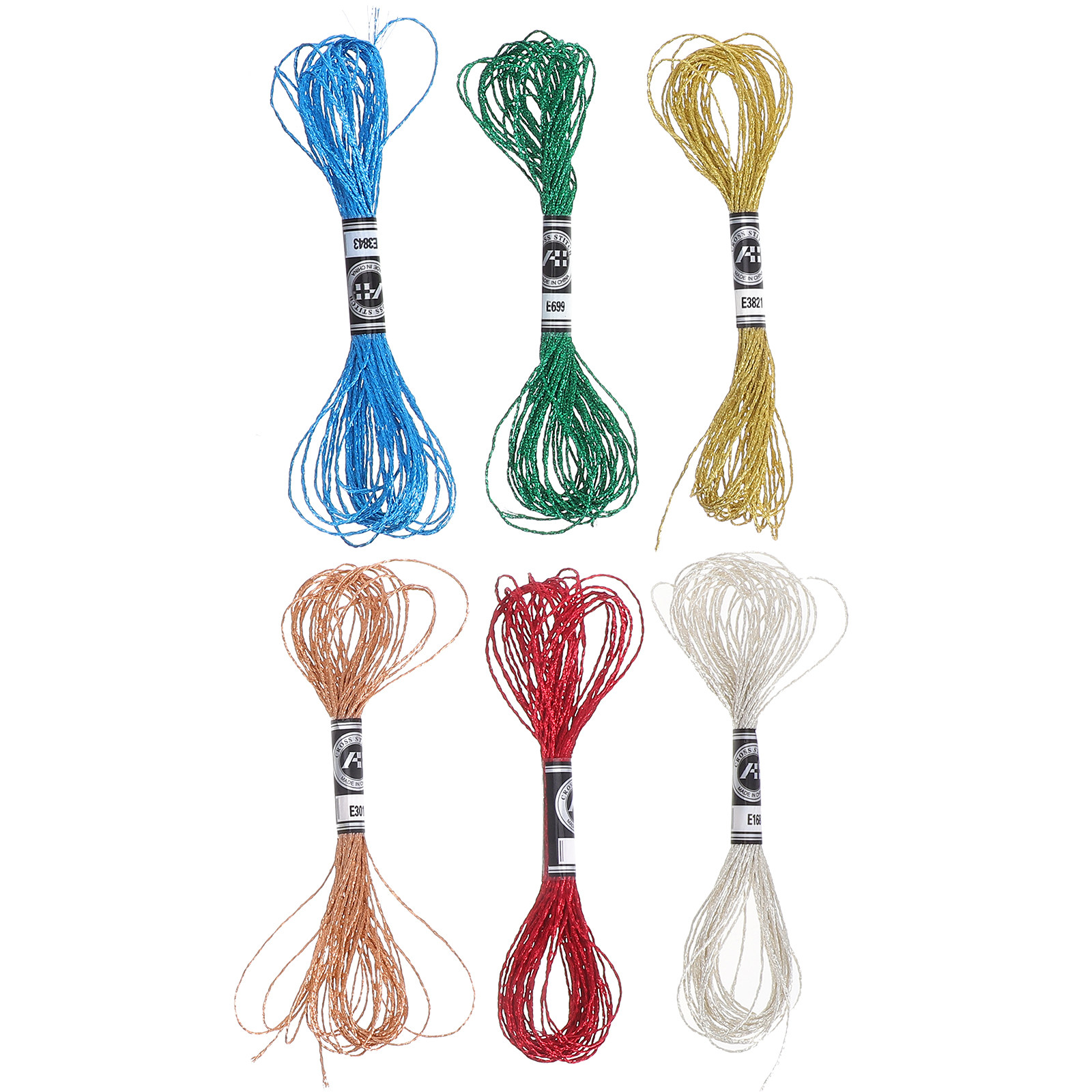 6Pcs Luxurious Metallic Embroi - Embroidery Floss Thread recension och pris