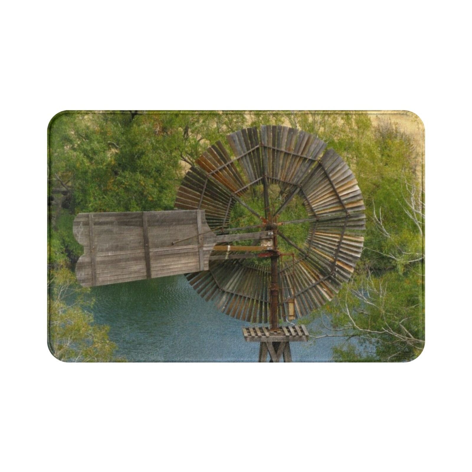 Wooden Windmill Carpet Mat Rug - Century Textile & Sewing Supply Hours recension och pris