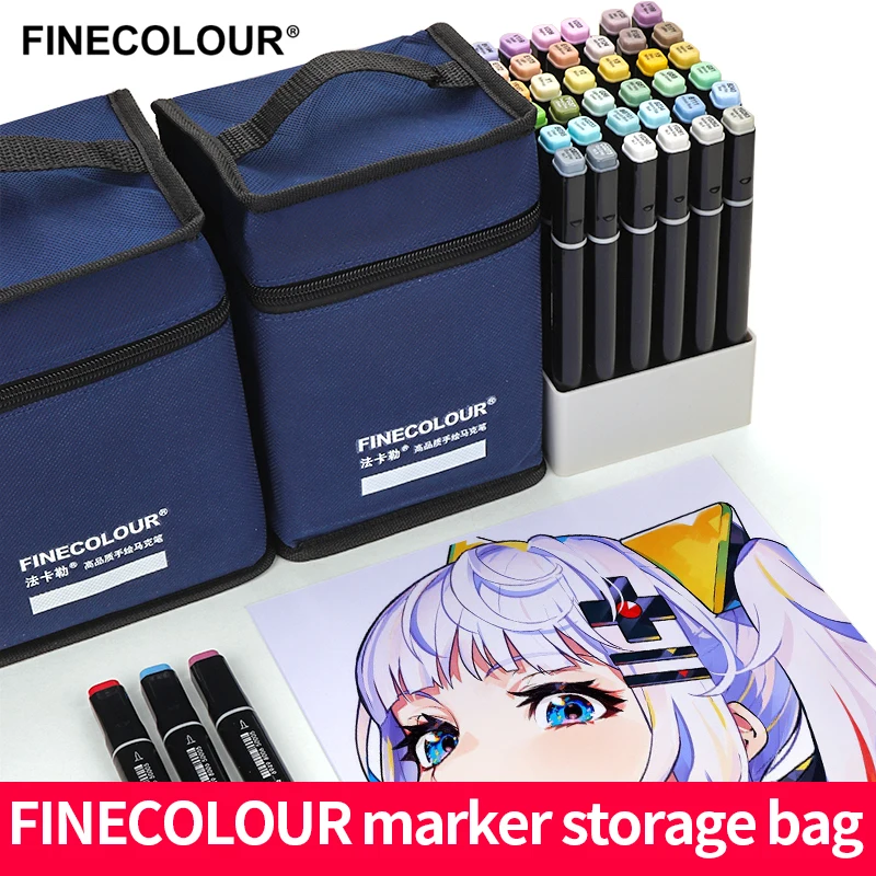FINECOLOUR Markers Pen Bag Zip - Fabric Marking Pen recension och pris