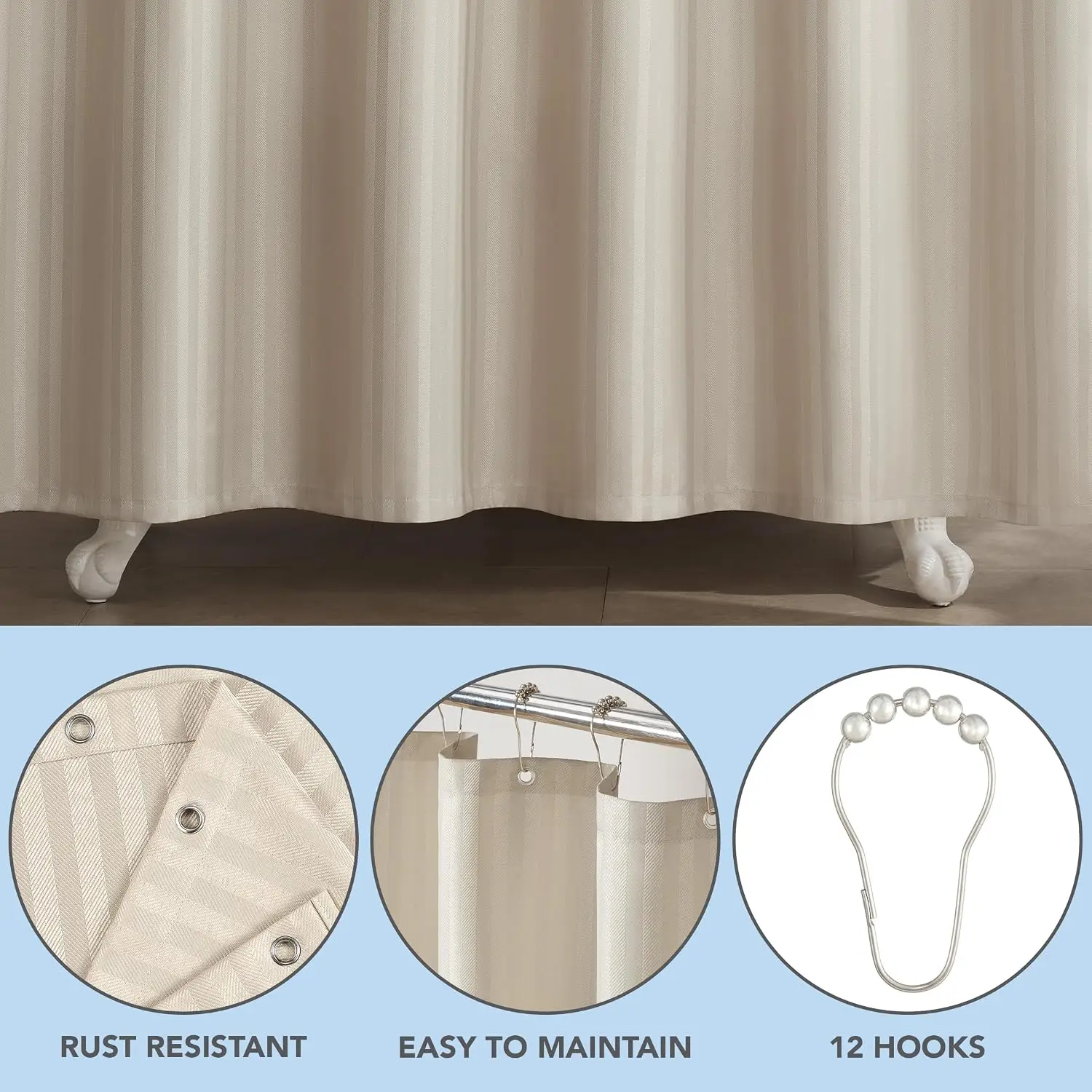 Arkwright Bulk Shower Curtain  - Fabric Weight Set recension och pris