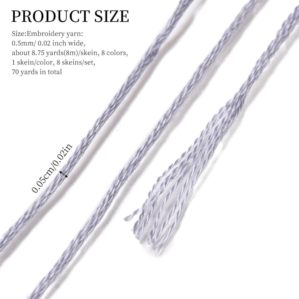 8 Skeins 70 Yards Grey Friends - Embroidery Floss Thread recension och pris