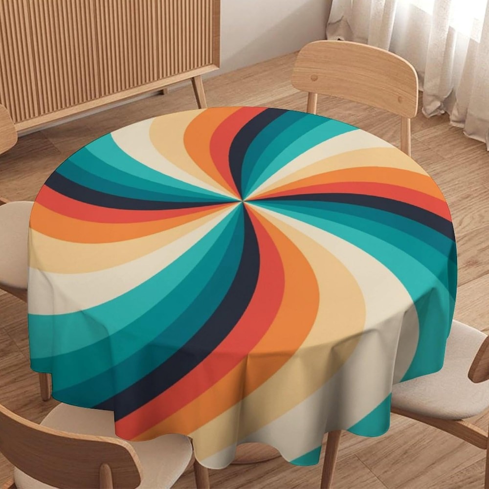 Vintage Groovy Swirl Round Tab - Century Textile & Sewing Supply Hours recension och pris