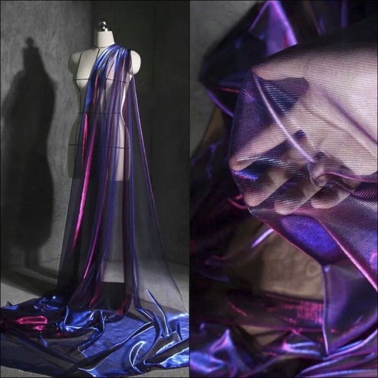 Metalic Glitter Mesh Tulle Fab - Sewing Technical Fabrics recension och pris
