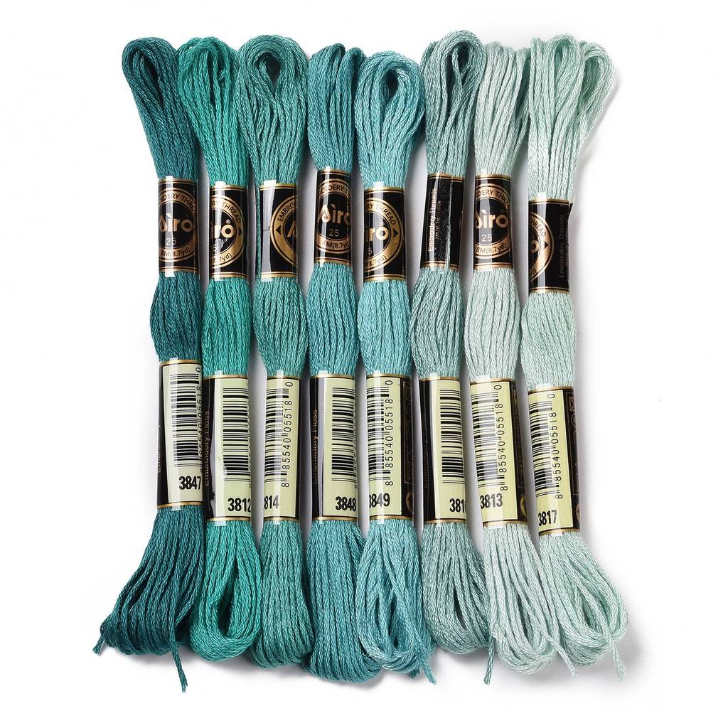 1Set 8 Skeins 0.5mm 6-Ply Poly - Embroidery Floss Thread recension och pris